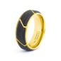 Preview: 8 mm Gold-Titanring mit Forged Carbon-Finish - Carus Gold
